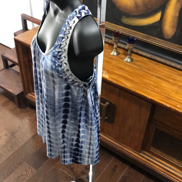 TIE DYE BRAIDED SHOULDER BLOUSE - Picture 4 of 4